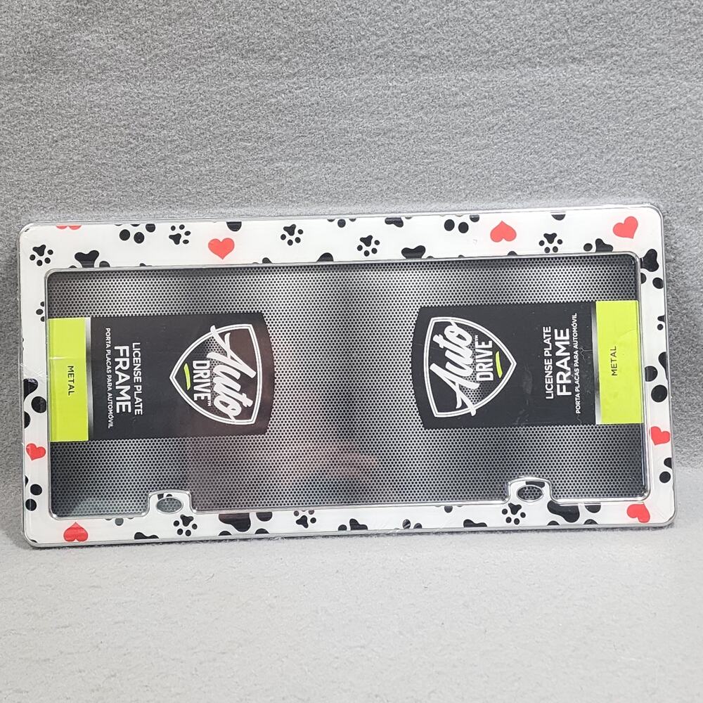 Metal License Plate Frame Auto Drive PAW PRINTS Walmart 2019 NEW Factory Sealed
